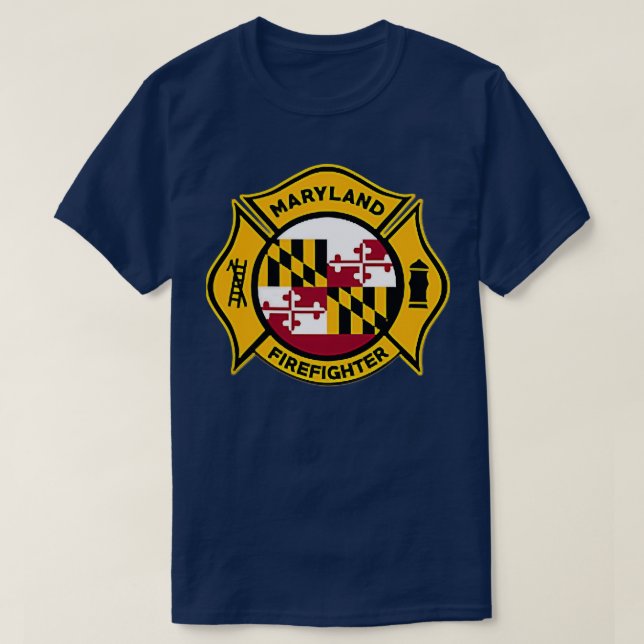 Camiseta Bomberos del Departamento de Bomberos de Maryland  (Diseño del anverso)