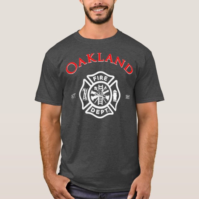 Camiseta Bomberos del Departamento de Bomberos de Oakland (Anverso)