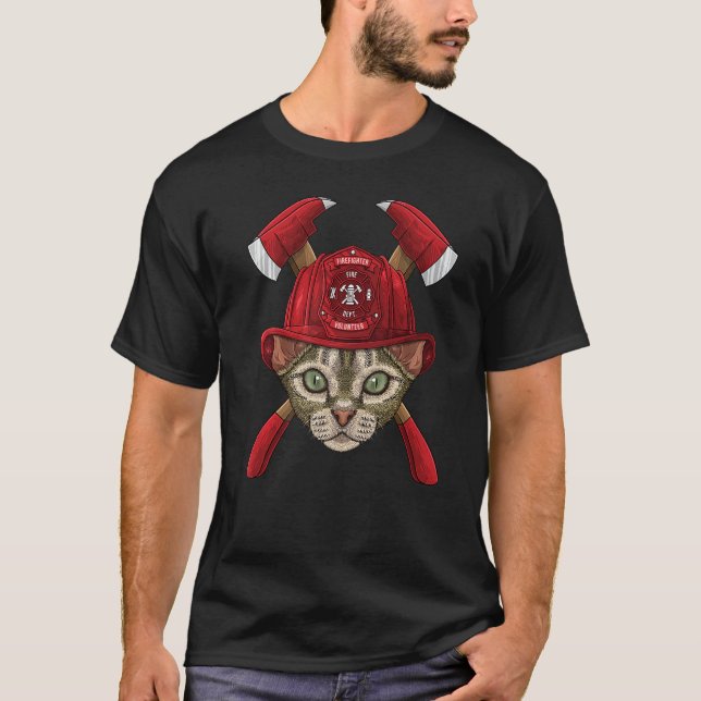 Camiseta Bomberos Devon Rex Bombero Niños Bomberos Bomberos (Anverso)