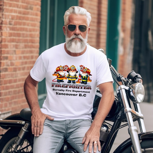 Camiseta Bomberos en equipo celebran el trabajo en equipo (Subido por el creador)