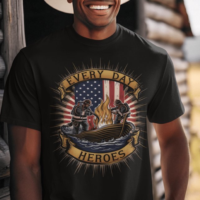 Camiseta Bomberos estadounidenses, héroes cotidianos (Subido por el creador)