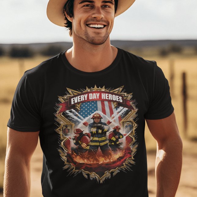 Camiseta Bomberos luchando contra el fuego (Subido por el creador)