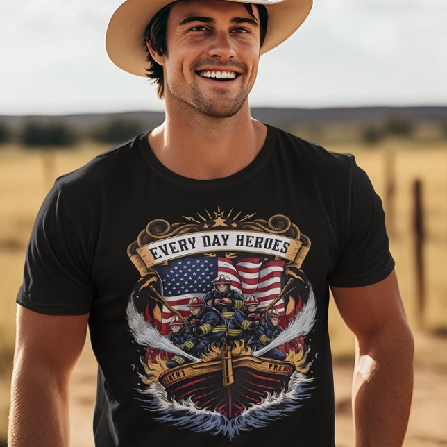 Camiseta Bomberos luchando contra las llamas (Subido por el creador)