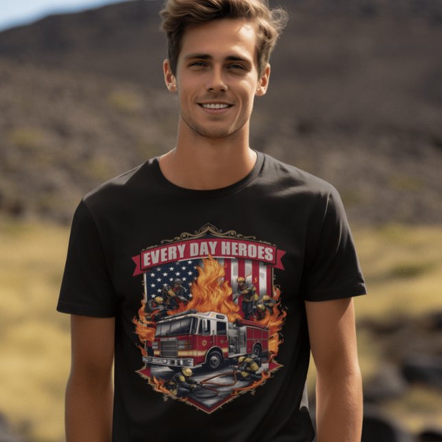 Camiseta Bomberos luchando contra las llamas (Subido por el creador)
