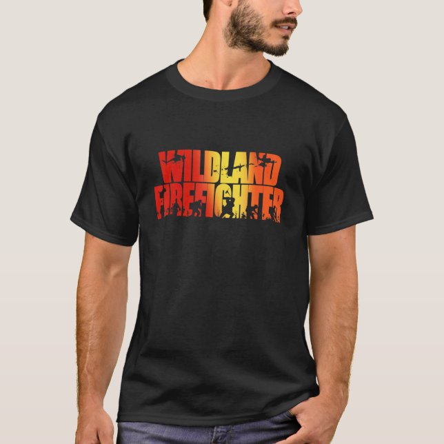 Camiseta Bomberos silvestres para hombres incendios foresta (Anverso)