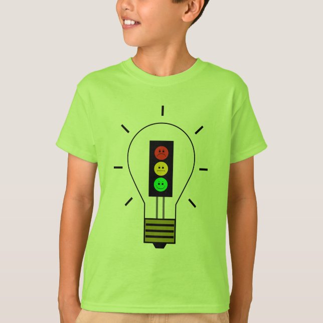 Camiseta Bombilla cambiante de la luz de parada (Anverso)