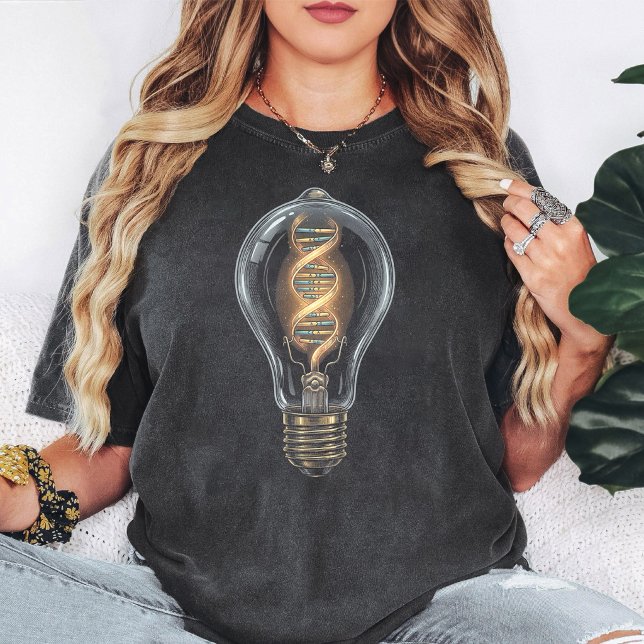 Camiseta Bombilla De ADN Idea Científica Innovación Genétic (Subido por el creador)