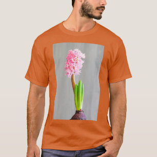 Camiseta Bombilla de flores de jacinto sobre fondo de mader