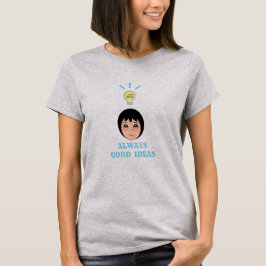 Camiseta Bombilla de luz de ideas buenas