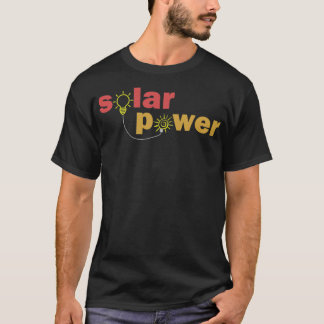 Camiseta Bombilla de luz solar de energía renovable con sol