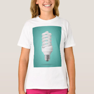 Camiseta Bombilla Fluorescente Compacta Espiral Moderna