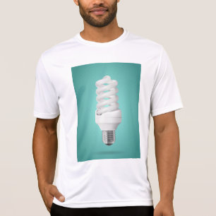Camiseta Bombilla Fluorescente Compacta Espiral Moderna