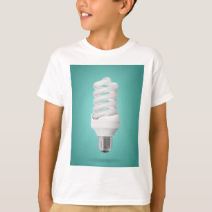 Camiseta Bombilla Fluorescente Compacta Espiral Moderna
