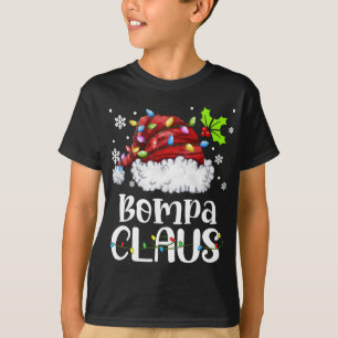 Camiseta Bompa Claus Santa Hat Navidades alumbran familia d