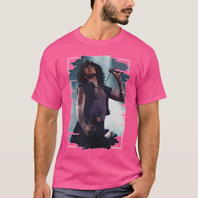 Camiseta Bon Scott Brush Art (Anverso)