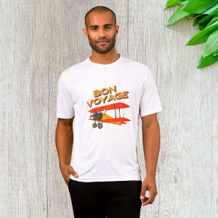 Camiseta Bon Voyage Biplane Vintage Airplane