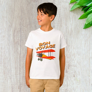 Camiseta Bon Voyage Biplane Vintage Airplane