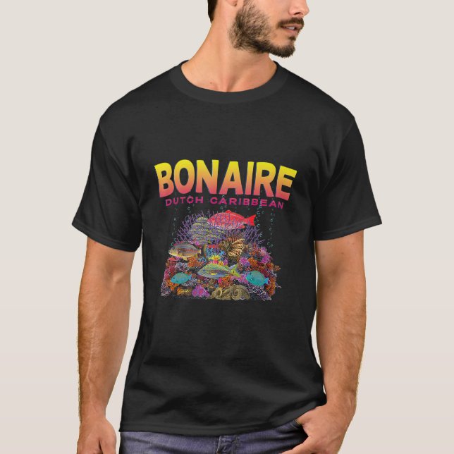 Camiseta Bonaire Arrecife de Coral del Caribe Holandés (Anverso)