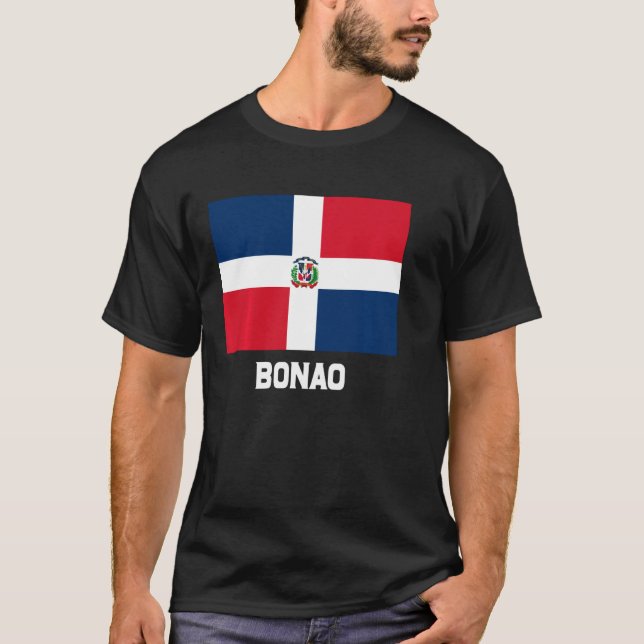 Camiseta Bonao Dominican Republic Flag Emblem Escudo Crest (Anverso)