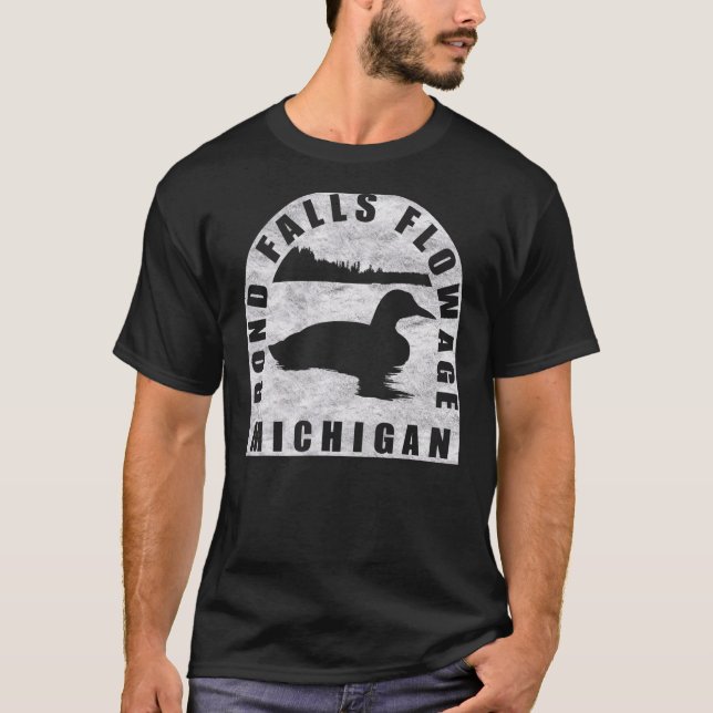 Camiseta Bond Falls Flor Loon Michigan (Anverso)