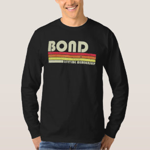 Camiseta Bond Surname Retro Vintage Reunio de cumpleaños de