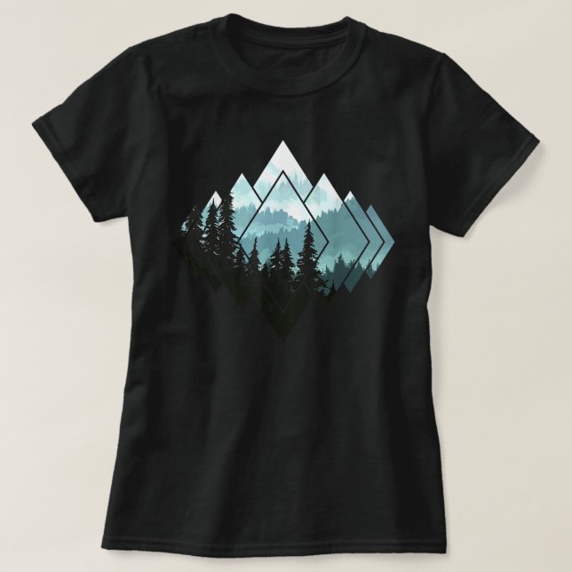 Camiseta Bondad Astute Forest Forest Nature Mountains Trekk (Diseño del anverso)