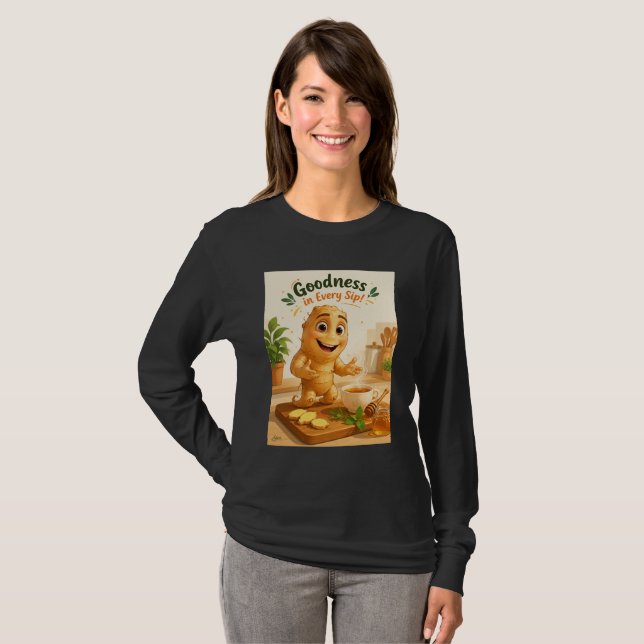 Camiseta Bondad en Cada Trago Manga Larga (Anverso completo)