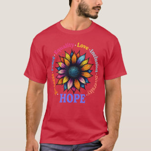 Camiseta Bondad Paz Igualdad Amor Esperanza Diversidad Huma
