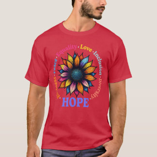 Camiseta Bondad Paz Igualdad Amor Esperanza Diversidad Huma