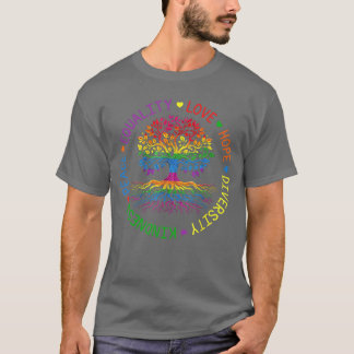 Camiseta Bondad Paz Igualdad Amor Esperanza Diversidad Huma