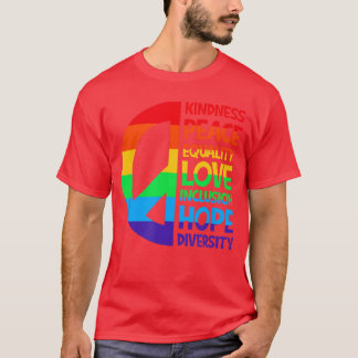 Camiseta Bondad Paz Igualdad Amor Inclusión Esperanza Diver