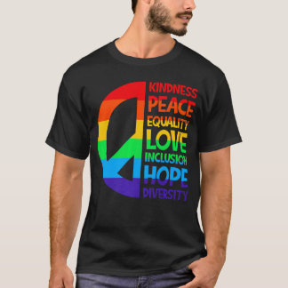 Camiseta Bondad Paz Igualdad Amor Inclusión Esperanza Diver