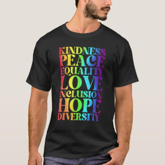 Camiseta Bondad Paz Igualdad Inclusión Diversidad Humano
