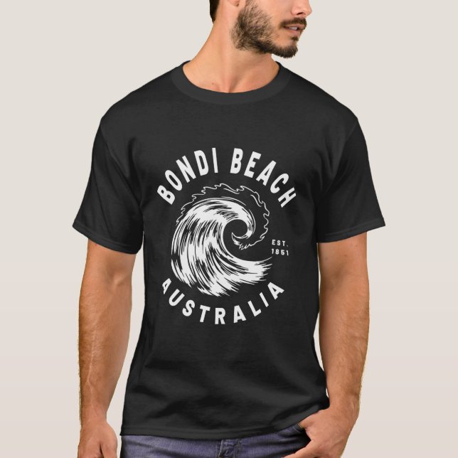 Camiseta Bondi Beach Australia Ocean Wave Novedad (Anverso)