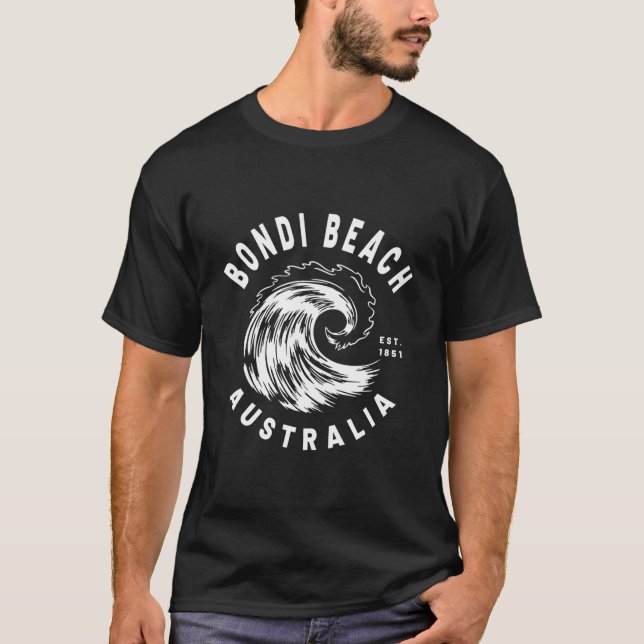 Camiseta Bondi Beach Australia Ocean Wave Novelty (Anverso)