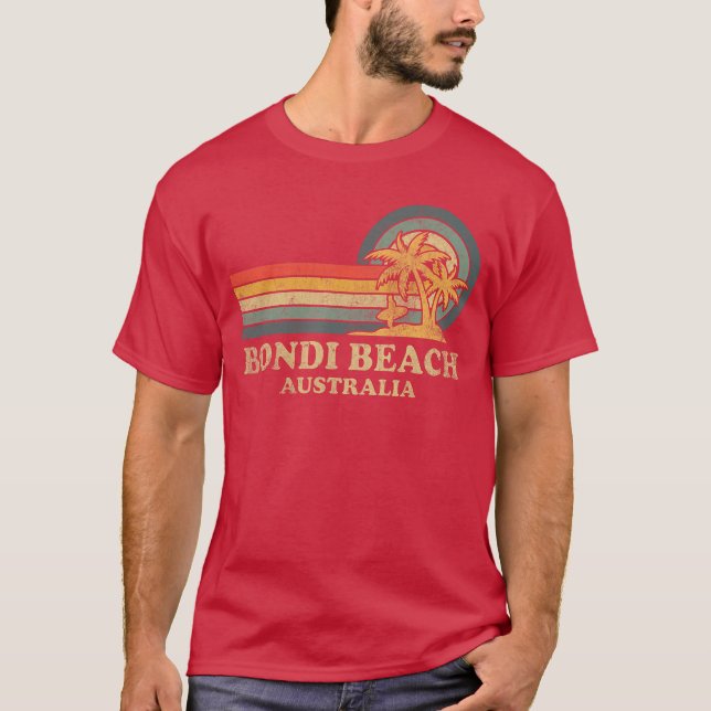 Camiseta Bondi Beach Australia Vacaciones familiares Palm V (Anverso)