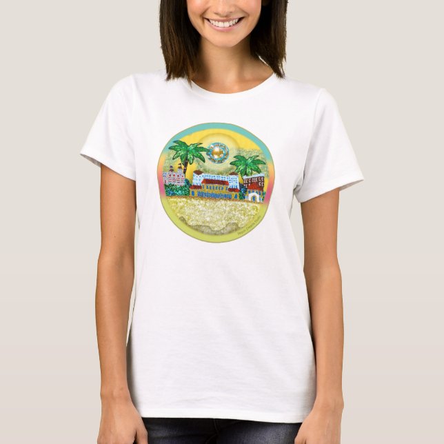 Camiseta | Bondi Beach Paradise - cielo amarillo (Anverso)