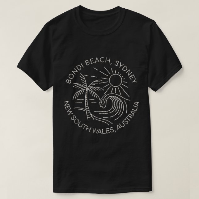 Camiseta Bondi Beach Sydney Nueva Gales del Sur Australia (Diseño del anverso)