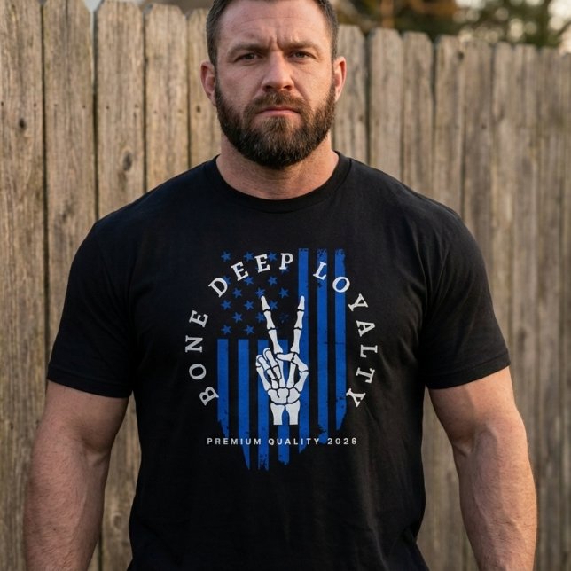 Camiseta Bone Deep Loyalty Skeleton Hand USA Flag T-Shirt  (Subido por el creador)