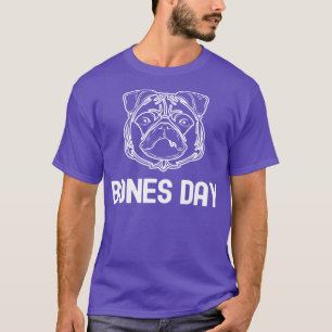 Camiseta Bones Day Funny Pug