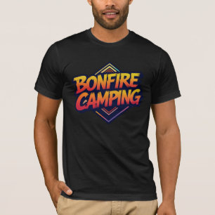 Camiseta 🔥 Bonfire Camping Adventure - Retro 80 al aire li