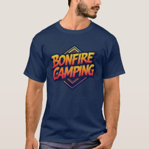 Camiseta 🔥 Bonfire Camping Adventure - Retro 80 al aire li