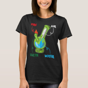 Camiseta Bong Elements Fire Water Earth Air Thc Weed Smokin