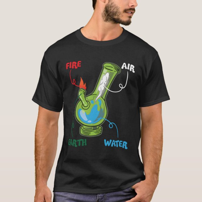 Camiseta Bong Elets Disparan Agua Eh Air Thc Weed Fumando A (Anverso)