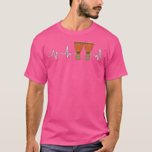 Camiseta Bongo Drum Heartbeat Ekg Drummer Gift Bongo Drum