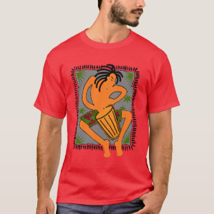 Camiseta Bongo nativo (rojo oscuro)