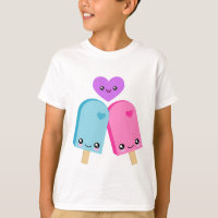 Camiseta bonita de los Popsicles BFF Kawaii