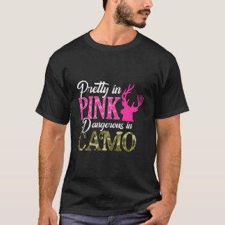 Camiseta Bonita En K Peligrosa En Camuflaje Cazadora