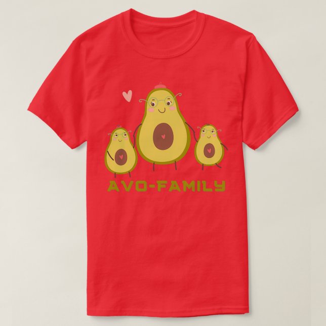 Camiseta Bonita familia Aguacate (Diseño del anverso)