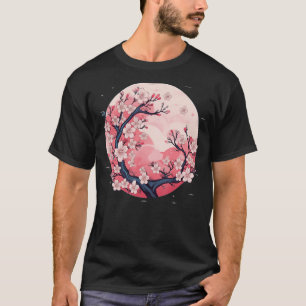 Camiseta Bonita flor roja Sakura para los amantes de las pl